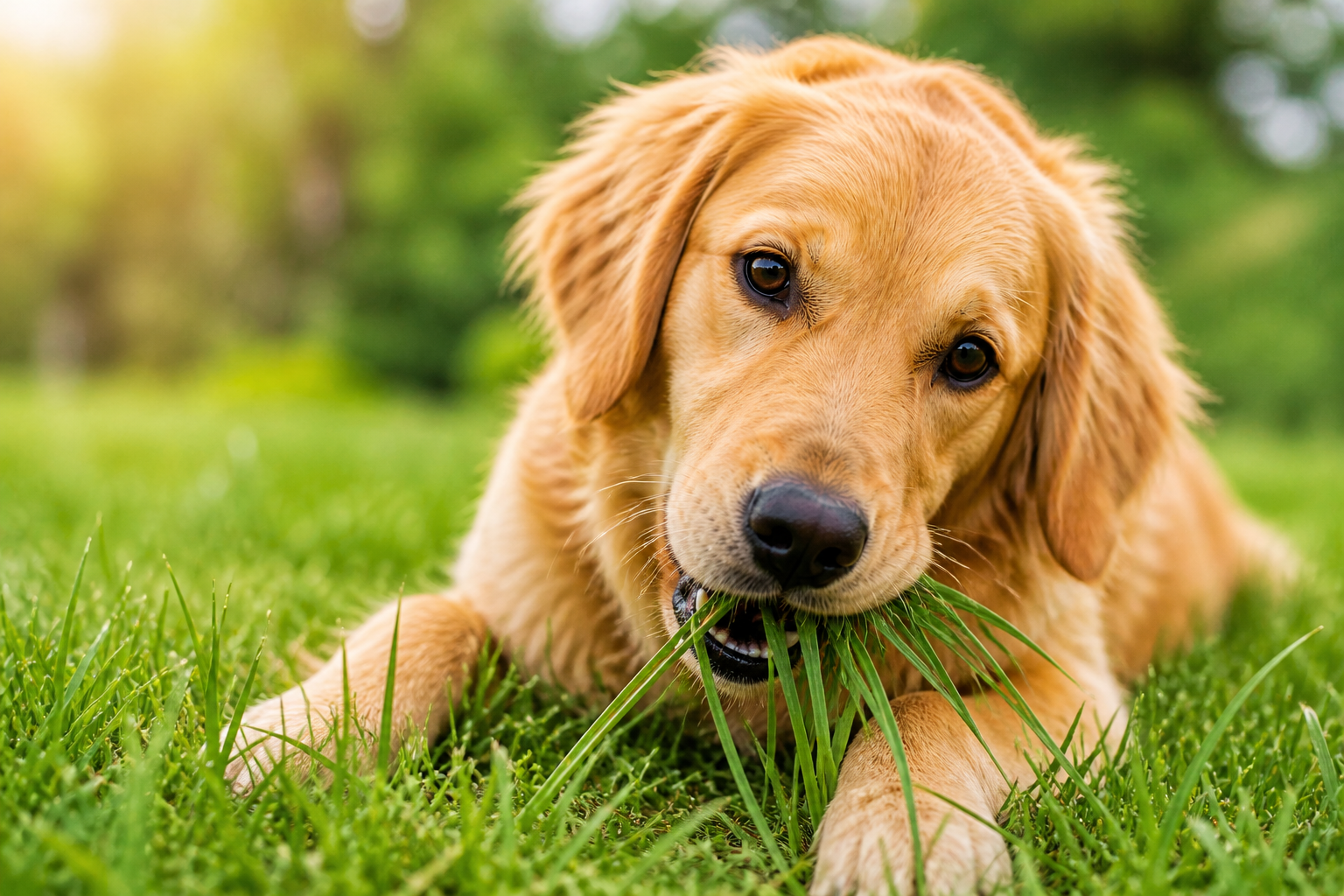 Why do dogs eat grass?