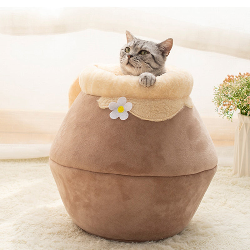 3-in-1 Honey Jar Cat Cave