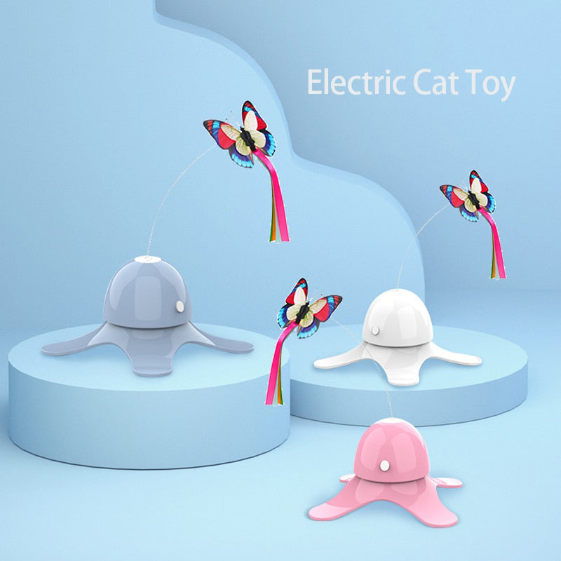 Electric Rotating Butterfly Cat Toy