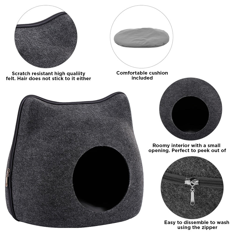 Felted Cat Cave