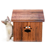 Foldable Pet House with Scratch Board