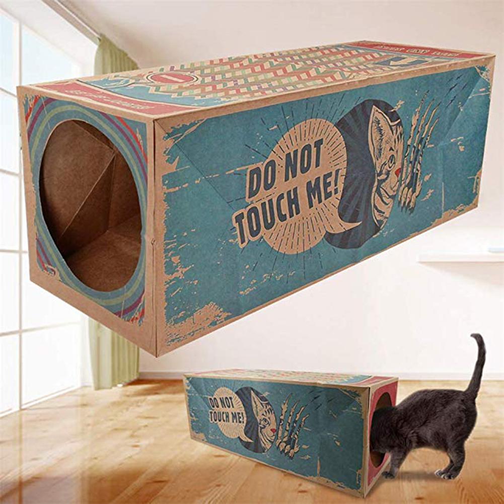Funny Cardboard Cat Tunnel