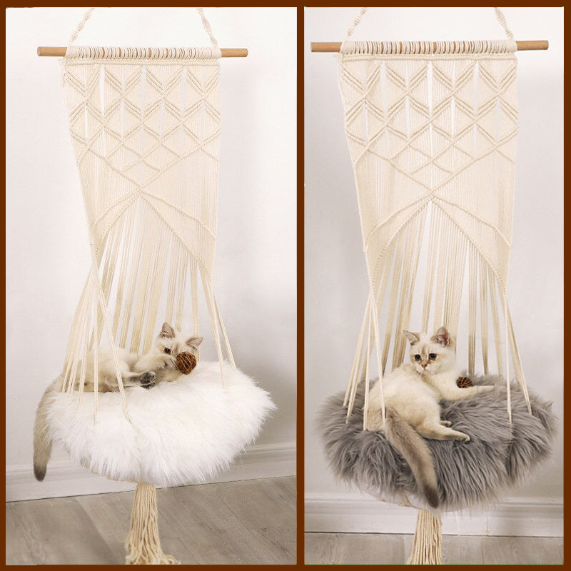 Handmade Boho Style Cat Swing