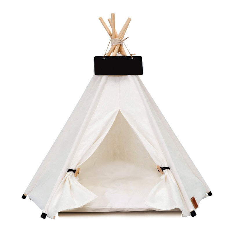 Linen Teepee Pet Tent