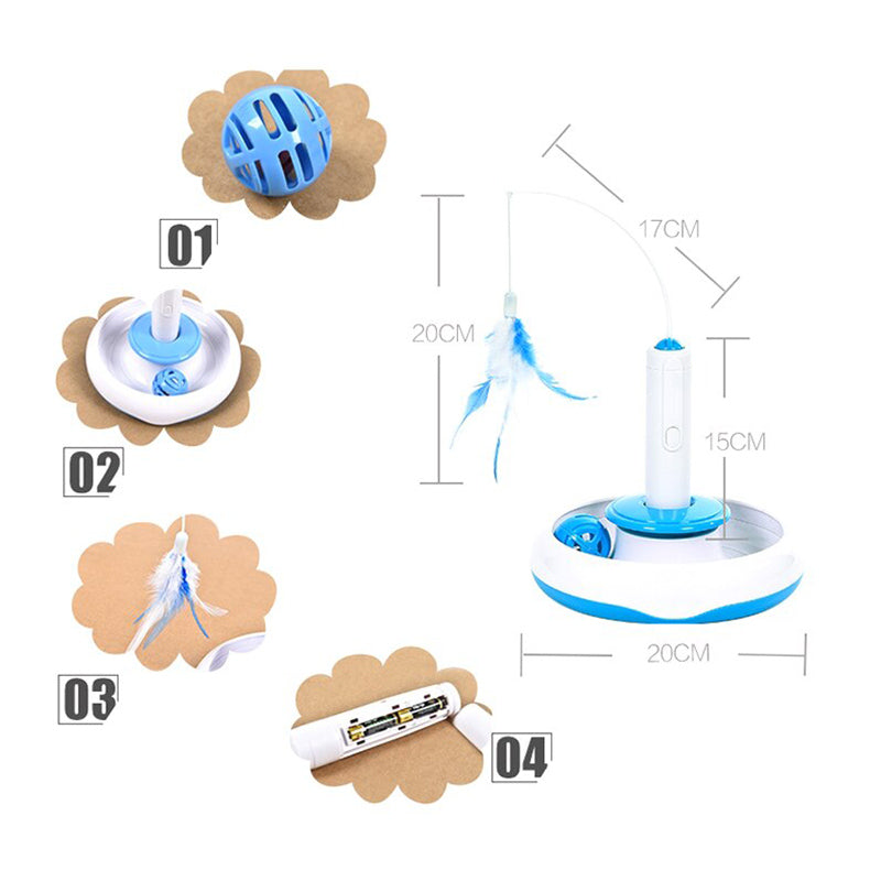 Multifunctional Electric Rotating Cat Teaser