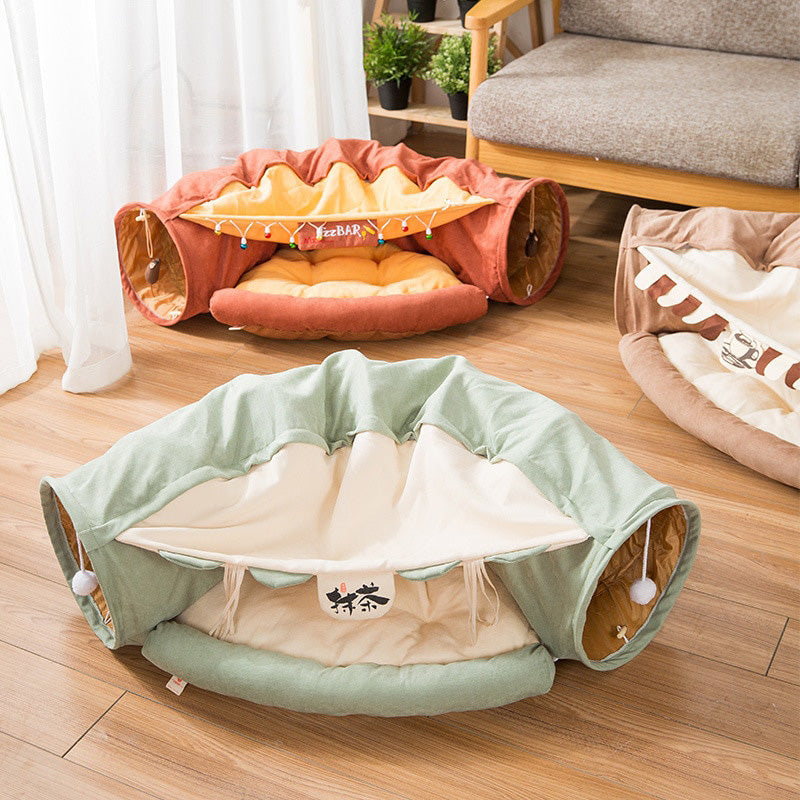 Multifunctional Interactive Cat Tunnel