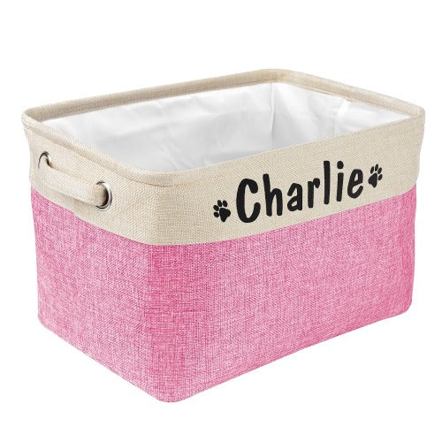 Personalized Dog Toy Basket