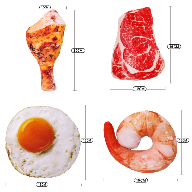 Squeaky Plush Foodie Toy