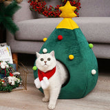 Winter Warm Christmas Cat Tent